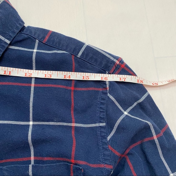 GAP button down dress shirt - plaid flannel - cotton - Modern Oxford - Picture 9 of 11
